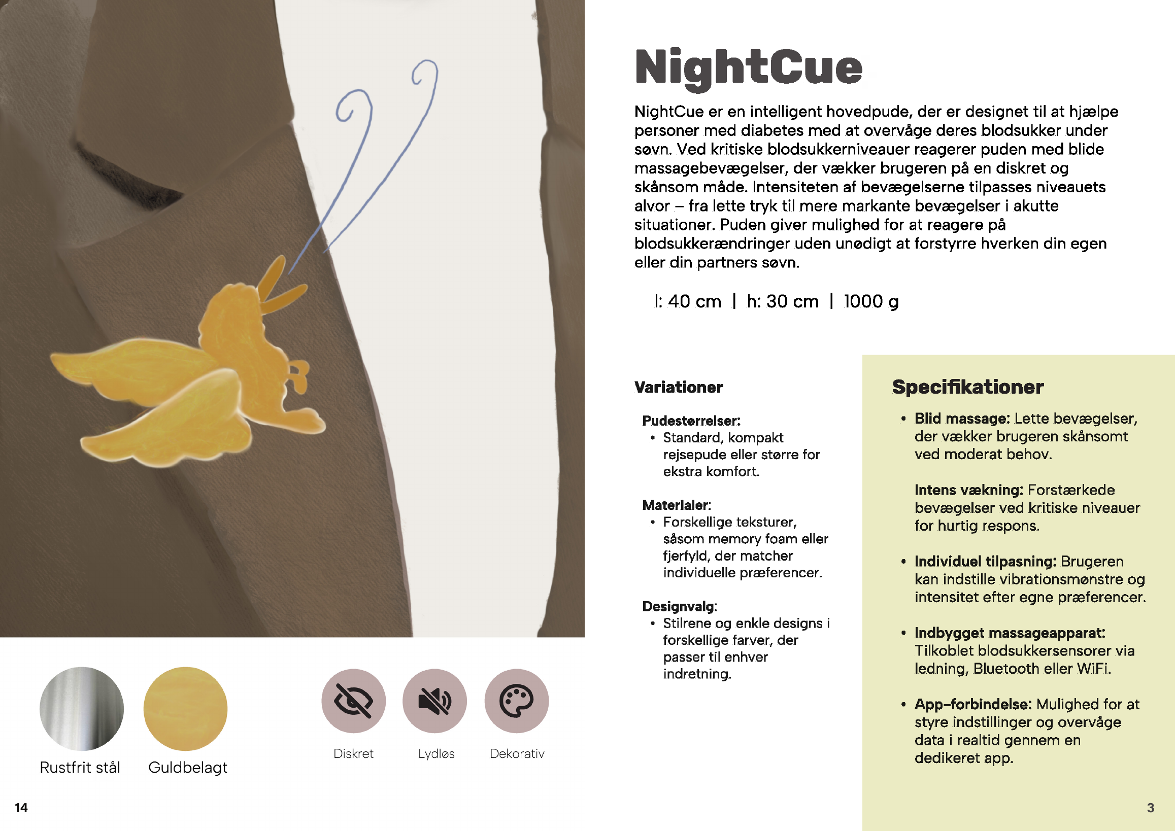 NightCue catalogue concept for a home and sleep context