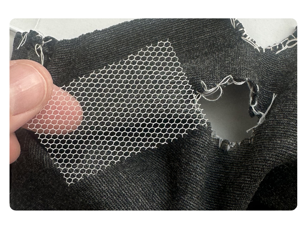 The abandoned mesh panel